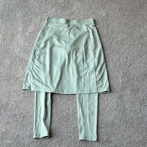 Elegant Mint Skirt Set with Leggings